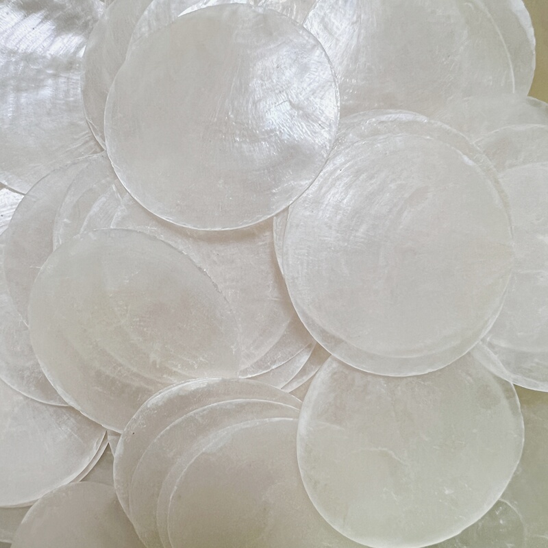 Natural Translucent Mirror Shell Discs DIY Wedding Decoration Props Shell Lighting Mica Shell Painting