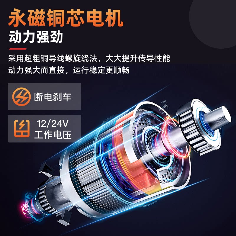 Электрическая лебедка для самоспасения 12V/24V с нейлоновым тросом
