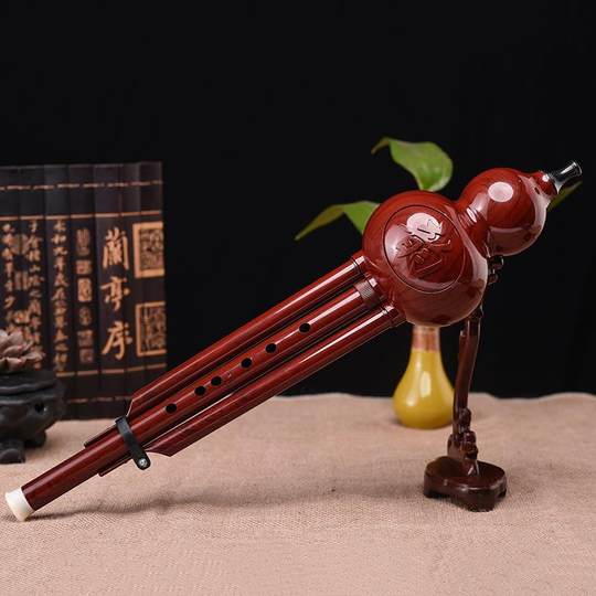 吹奏类乐器 胶木木纹葫芦丝专业演奏型葫芦丝民族乐器葫芦丝