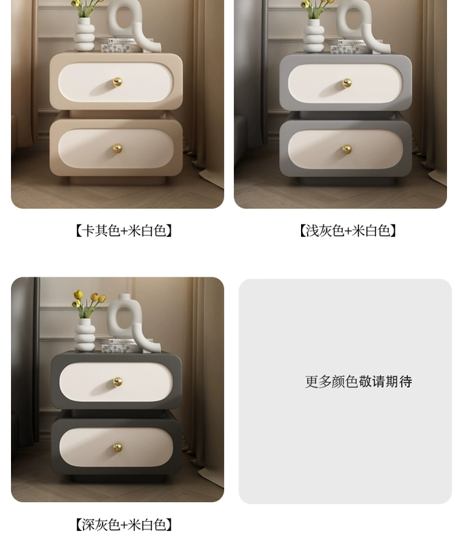 tab để đầu giường Gỗ nguyên khối đầu giường kem phong cách nhà phòng ngủ đầu giường đèn sang trọng cao cấp đơn giản hiện đại giá để đồ miễn phí lắp đặt tủ nhỏ đầu giường ghế đầu giường