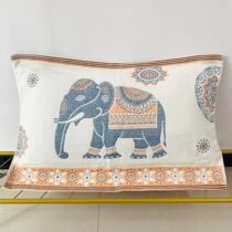 Xinjiang special clearance high-end gauze cotton pillow towel pair 52*78 large soft anti-sweat non-fading cover