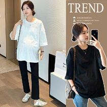 pregnant womens T-shirts with loose short sleeves in spring