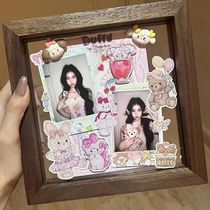 Handmade DIY polaroid photo frame high-end desktop ornaments decorative couple commemorative photo frame cute stickers