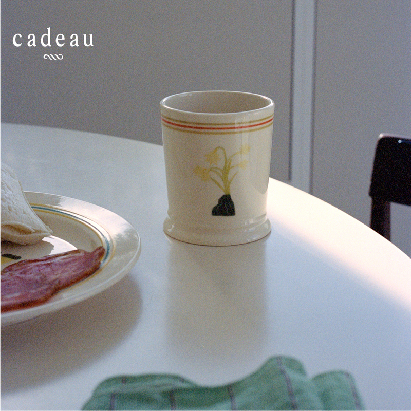 Cadeau Dining Table Fluffy Clay Hand-Held Cup Water Cup Clay Cup