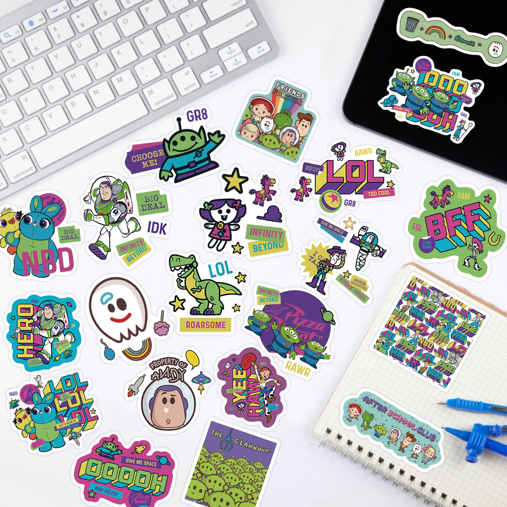 90张Q版玩具总动员卡通贴纸精致可爱正版授权diy手帐手机壳电脑贴评价- 淘宝网