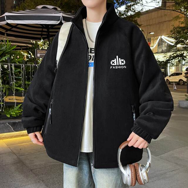 Austrian velvet cotton jacket men's winter thickened new stand-up collar cotton jacket men's winter warm youth cotton jacket