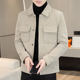 2024 Autumn and Winter Golden Mink Velvet Men's Woolen Coat Woolen Jacket Teenage Students Thickened Clothes Cardigan