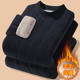 Men's wool quilted cotton thickened thermal underwear youth thermal tops and pants suits trendy winter home clothes complete set