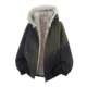 Mountain eagle hooded cotton coat men's winter velvet thickened fur collar jacket youth workwear cold protection jacket