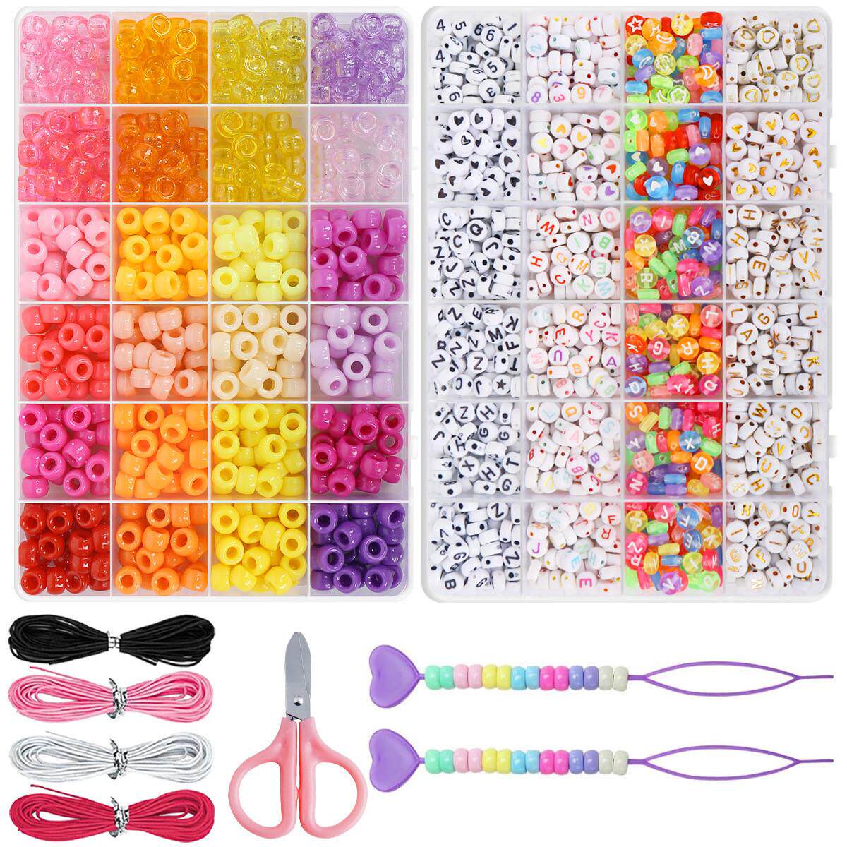 Pony Bead Bracelet Kit for DIY Jewelry Making & Crafts - Product image 7