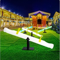 Outdoor Solar Colorful Luminous Seesaw Outdoor Square Amusement Park Childrens Entertainment Internet Celebrity Seesaw Anhui