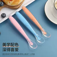 Силиконовая мягкая ложка [синий+розовый+оранжевый]+коробка для хранения*3