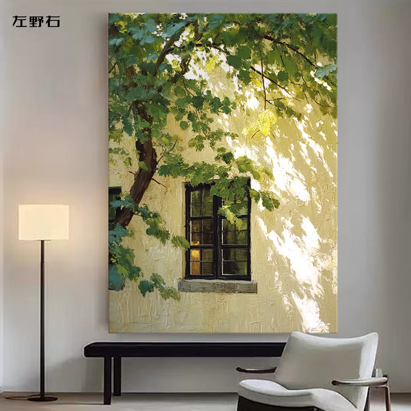 Dawn》Modern Texture Pure Hand-Painted Oil Painting Living Room Healing Style Hanging Painting Entrance Light and Shadow Art Sofa Background Wall Dawn》Modern Texture Pure Hand-Painted Oil Painting Living Room Healing Style Hanging Painting Entrance Light and Shadow Art Sofa Background Wall