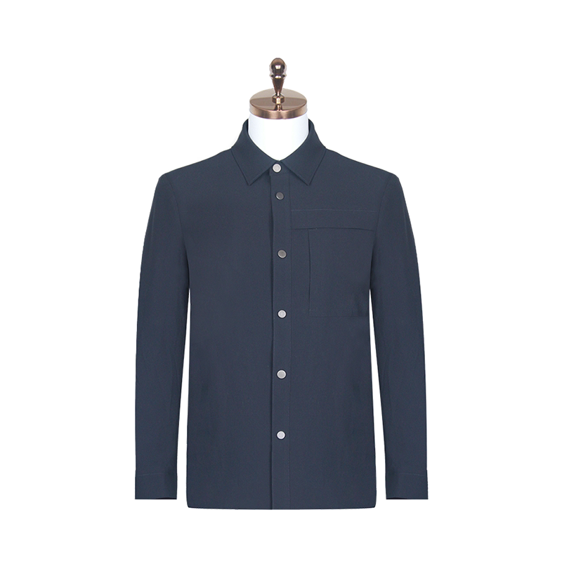 Lugang 24 Spring/Summer Outerwear Shirt Jacket (Dark Navy Blue) Ms06
