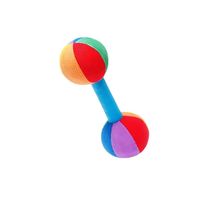 Baby red ball colorful ball dumbbell hand grasping rattle ball pursuit sensory training can chew visual toys