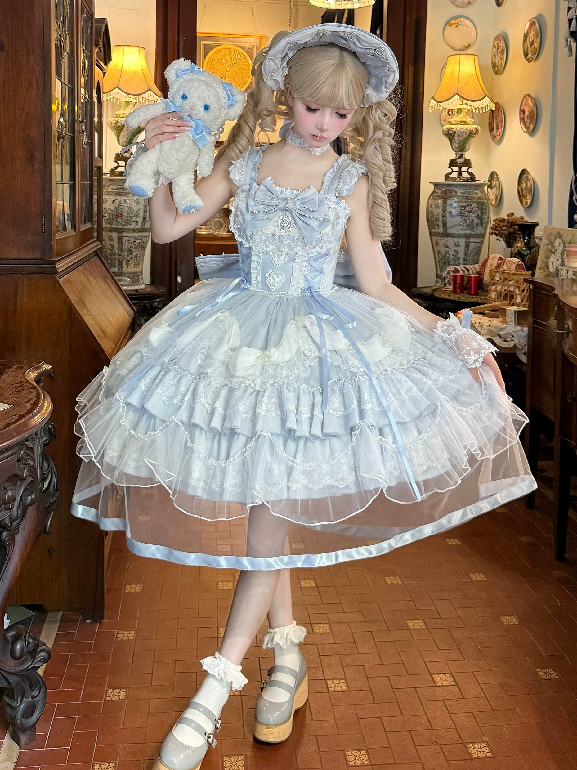 Подлинное дизайнерское платье, стиль Lolita, Lolita Jsk, утягивающий эффект