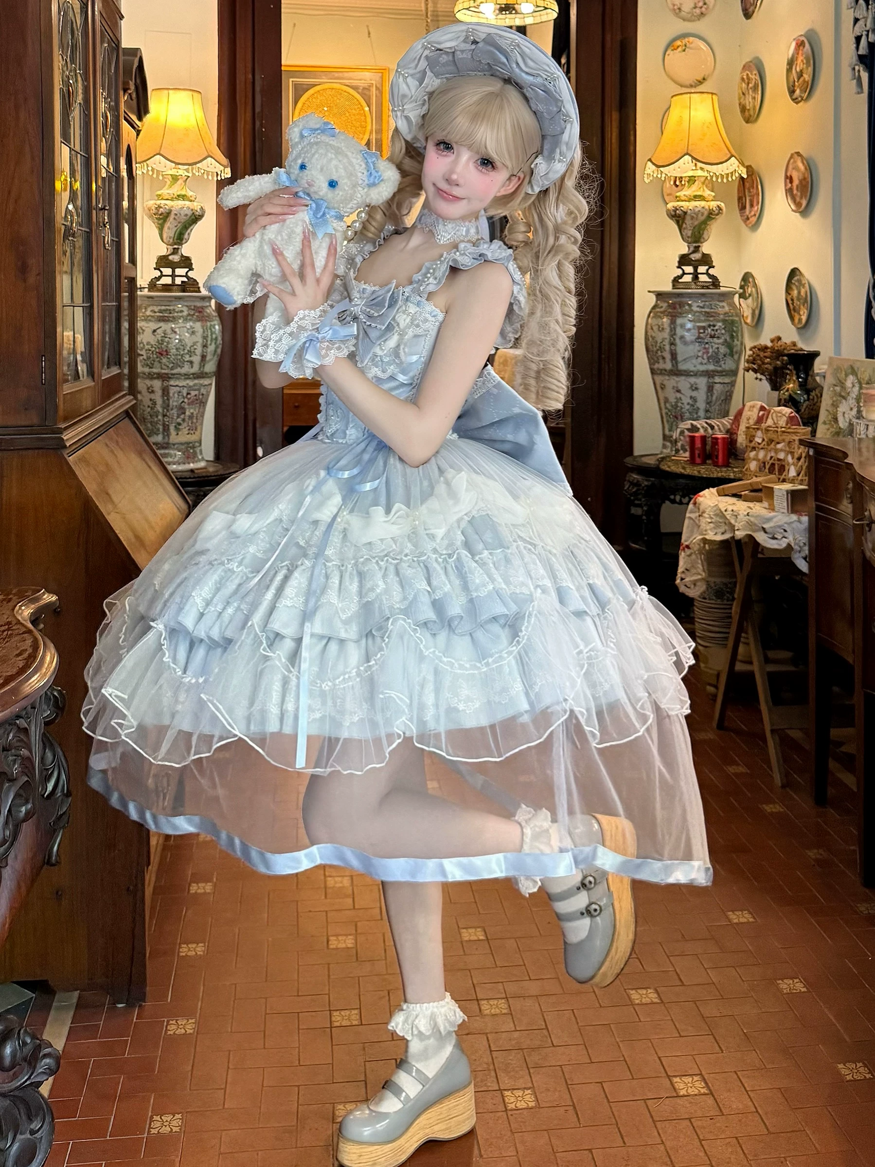 Подлинное дизайнерское платье, стиль Lolita, Lolita Jsk, утягивающий эффект