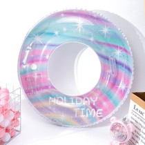 Colorful starry sky swimming ring thickened adult lifebuoy adult and child armpit ring men and women sequined swimming ring floating ring