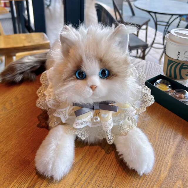 Simulated Cat Doll Ragdoll Cat Plush Toy for Children Girls Birthday Gift 2024 Trending Hot Item