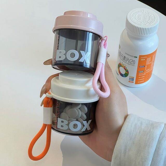 Portable Medicine Box, Mini Portable Medicine Dispensing Box, Seven-Day-A-Week Exquisite Emergency Medicine Storage Box with Compartments