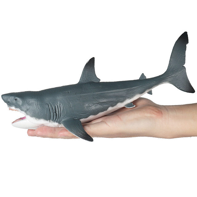 Simulated Marine Life Animal Model Great White Shark Toy Megalodon Toy Movie Same Style Children's Shark Toy
