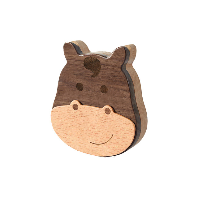 Deciduous Tooth Memorial Box Solid Wood Twelve Zodiac Deciduous Tooth Box Kidsren's Tooth Collection Storage Box Baby Lost Tooth Preservation