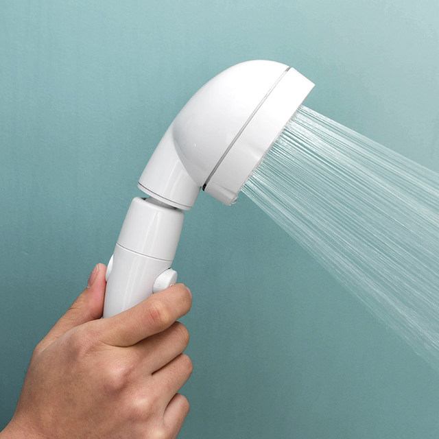 Japanese Bathroom Shower Head with Three-Speed Adjustable Handheld Booster Shower Head, Splash-Proof Shower Head