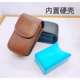 First-Layer Cowhide Leather Folding Reading Glasses Case, Pressure-Resistant, Can Be Worn on a Belt, Can Be Hung on a Waist Bag, Men's Leather Case, Portable
