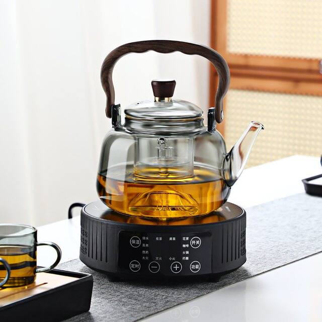 New Thickened Heat-Resistant Glass Teapot with Handle, Modern and Simple Design, High-Temperature Resistant, Large Capacity, Suitable for Steaming and Boiling, Specifically for Electric Ceramic Stoves