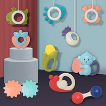Baby rattle 10-piece set hand rattle gift box set full moon soothing newborn baby toy chewable teether