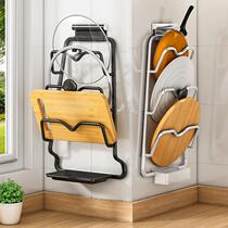 Enxin Space Aluminum Pot Lid Rack No Punching Kitchen Hanger Multifunctional Chopping Board Rack Cutting Board Rack Pot Rack Hardware Pendant