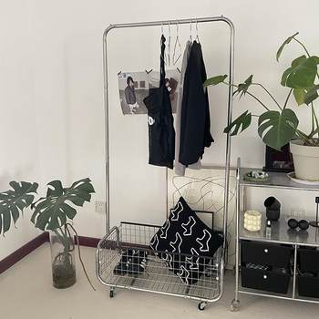 Nandao baoshe clothing cart ins b&b rental clothing store silver metal storage clothing storage rack