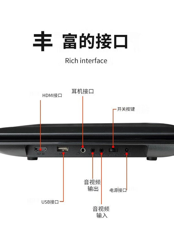 Han Guang Ultra-High-Definition Mobile Dvd Player All-In-One Vcd Disc Multi-Function Player Home Network Small Tv