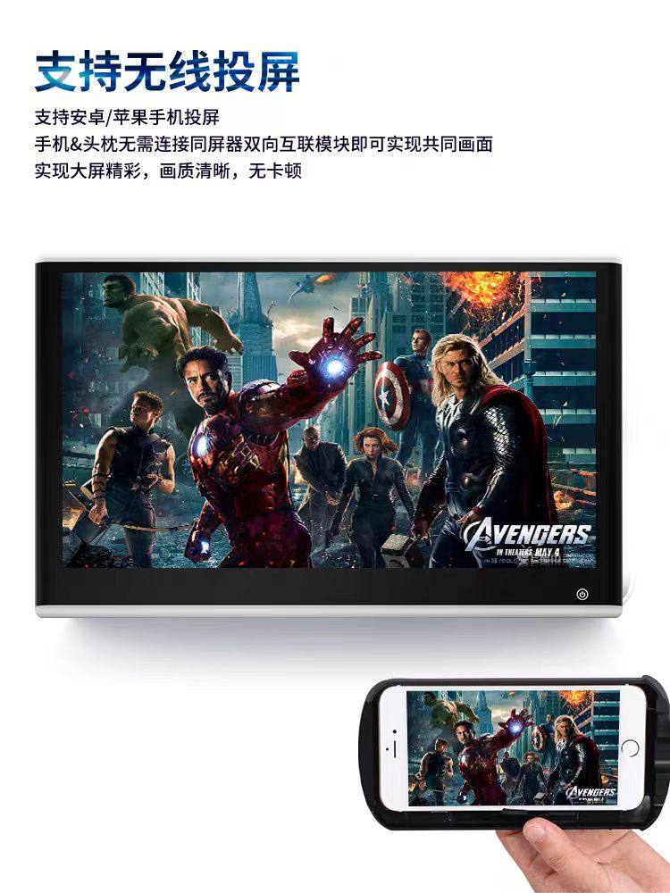 Han Guang Car Headrest Screen Rear Entertainment Android System Car Tv Tablet Monitor High-Definition Rear Seat Headrest