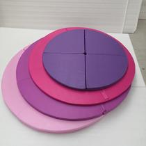 Four Fold Protection Mat Dance Fitness Yoga Beginner Thickening Round Pad Anti-Fall Safety Steel Tube Dance Mat
