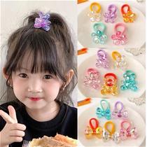Little girls cute crystal cartoon hair tie girls hair rubber band childrens high elasticity does not hurt the hair rope rubber band