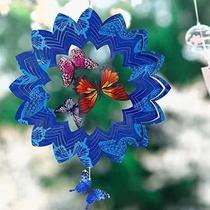 European style butterfly rotating wind chime home courtyard decoration stainless steel wind rotating pendant outdoor balcony hanging ornaments crafts