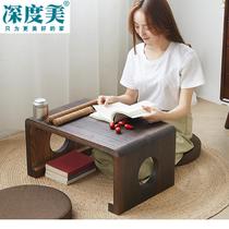 Tatami tea table day style Balcony Pit Table Solid Wood Table Tea Table Zen table Zen short table with a small tea table