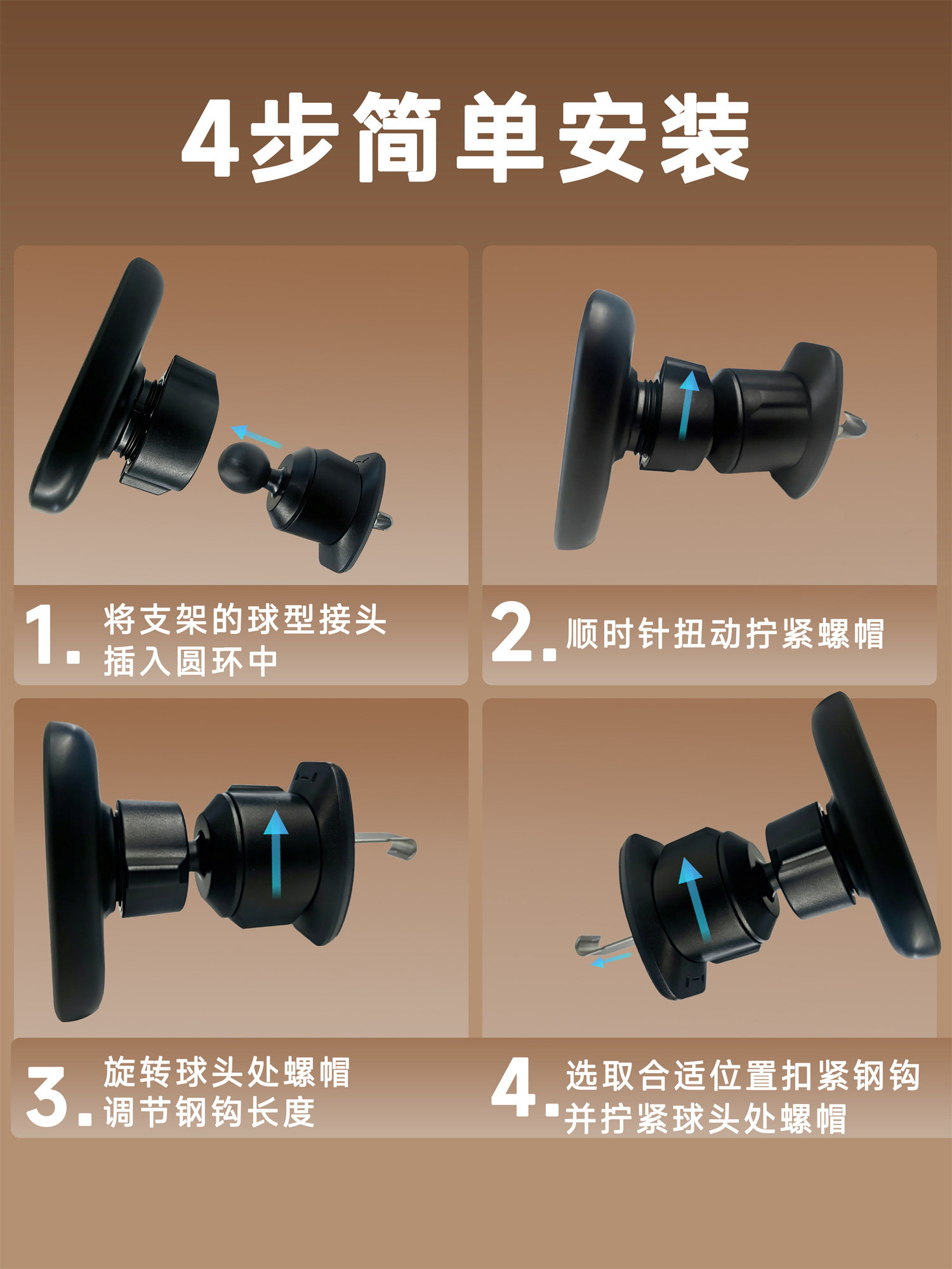 新款车载手机支架 强磁吸magsafe汽车导航横竖屏适用车载磁吸支架