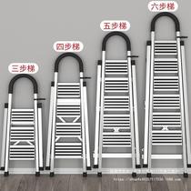 Ladder with 488-fold folding aluminum gold herringbone ladder with multiple interior decoration functions stainless steel home climbing ladder stairs
