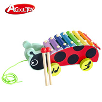 New Cloud Ladybug Baby Cuddle with Foot-dragging Feet for Puzzle Early Teaching Wooden Toys Spot and Europe Europe and America Foreign Trade Eight Harmonies
