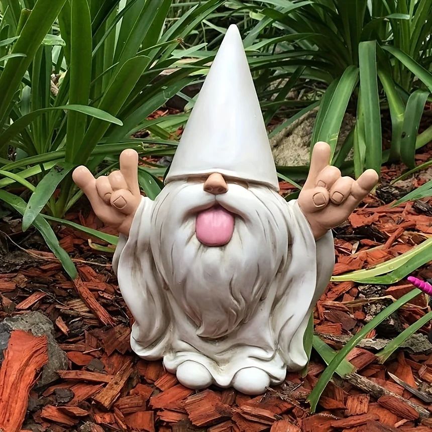 1pc Rocker Gnome Garden Statues Will Rock Your Fairy Garden -