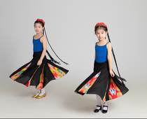Xinjiang dance skirt large version Xinjiang dance skirt large swing Uyghur dance large swing skirt Uyghur practice skirt