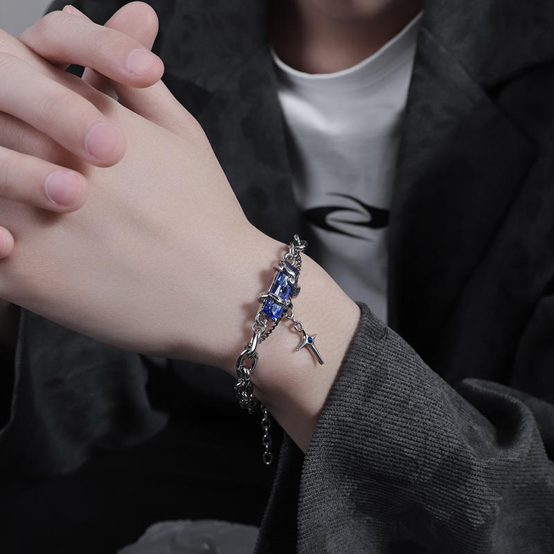 Men's Bracelet, Light Luxury, Niche, Exquisite, High-End, Trendy Brand, Men's Accessories, Versatile, Titanium Steel, Men's Design Jewelry, Women's