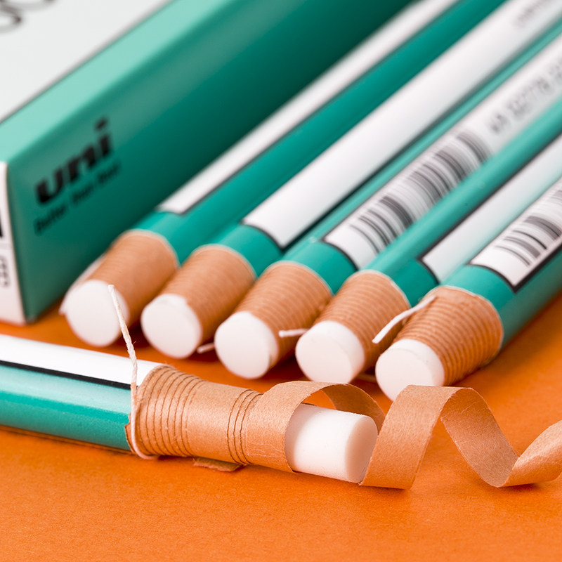 Japanese Uni Mitsubishi Eraser Pen for Sketching Details, Professional Highlighter Eraser, Pencil-Shaped Pen-Style Eraser for Students, Creative Roll Paper Flagship Store, Leaves No Trace, Erases Cleanly, Art Student Ek-100