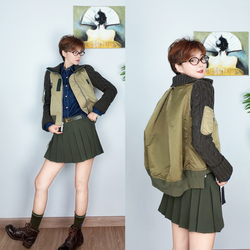 Beautiful Sage Green Zip-Up Cardigan Jacket, Size 1, 50cm, Non-Returnable, 1880