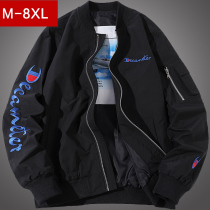 Spring and Autumn Baseball Clothing Men Korean version of the trend handsome ma1 bomber jacket plus fat plus size fat loose coat