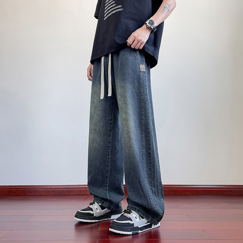 Men's Jeans 2026 Summer New Style Plus Size Fat Guy Trendy Brand Loose Thin Straight Pants Wide Leg Trousers