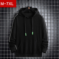 Half high collar clothes mens Tide brand hair stylist Europe and the United States street micro fat size solid color half zipper hooded clothes