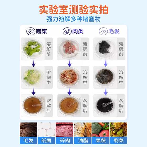 管道疏通剂小飞虫除臭强力管道疏通剂溶解厨房马桶堵塞地漏防臭器